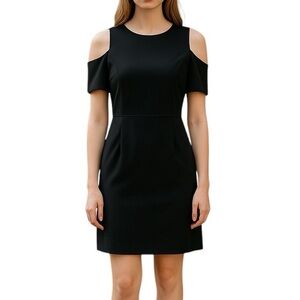 Charles Henry Black Short Sleeve Dress